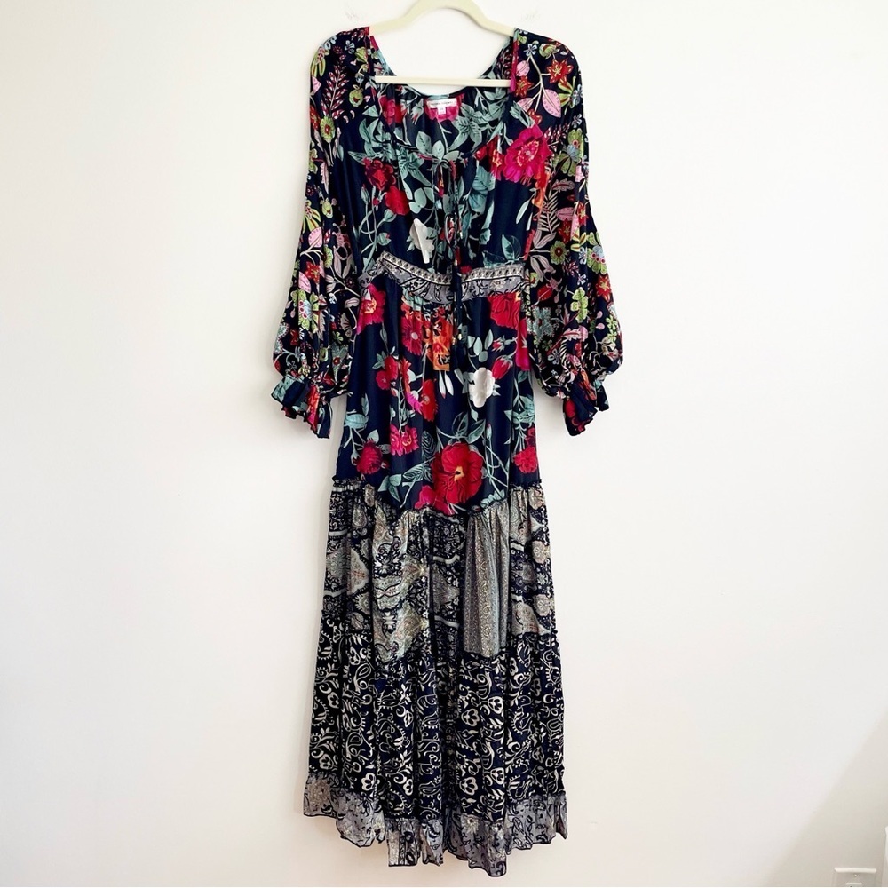 Floral Maxi Dress with Multicolor Design